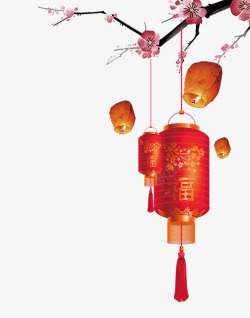 中国风福字红灯笼658838系列古风素材