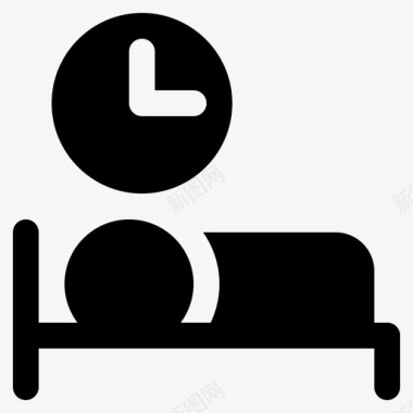 定时器闹钟睡眠睡觉时间做梦图标