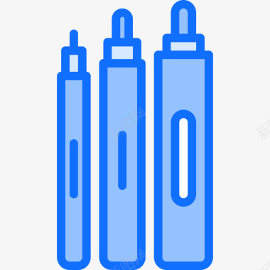 蓝色闪电背景记号笔涂鸦3蓝色图标