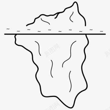 冰山漂浮冰川图标
