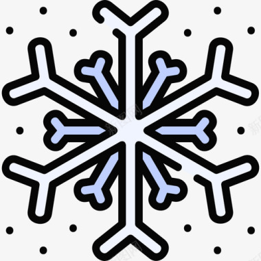 透明雪花雪花加拿大19线形颜色图标