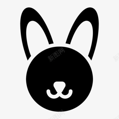 兔子动物复活节彩蛋图标