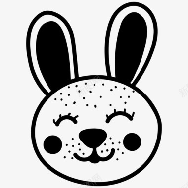 可爱的兔子画可爱的兔子兔子图标