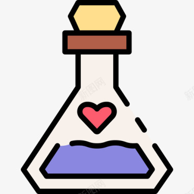 矢量药剂药剂爱170线性颜色图标