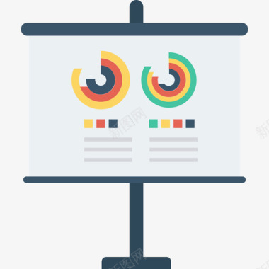 饼图数据分析36扁平图标