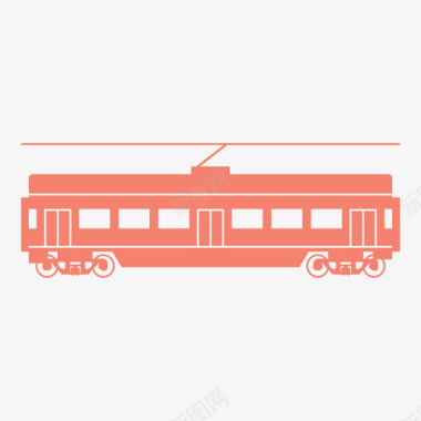 地铁车厢架空电力公共乘坐图标