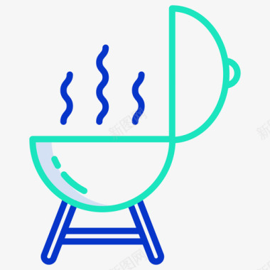 厨房烧烤厨房136轮廓颜色图标