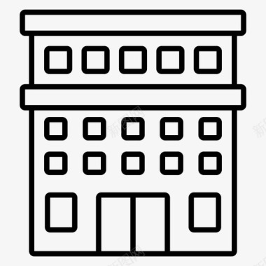 高档豪宅豪宅公寓大楼图标