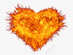 热情爱心火热火焰抠图平面设计图设计橘色橘黄色火苗燃素材