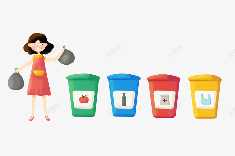 世界环境日爱护环境垃圾分类png免抠素材_88icon https://88icon.com 5日 6月 世界环境日 人人 分类 垃圾 旅程 爱护 环境 垃圾桶 扔垃圾