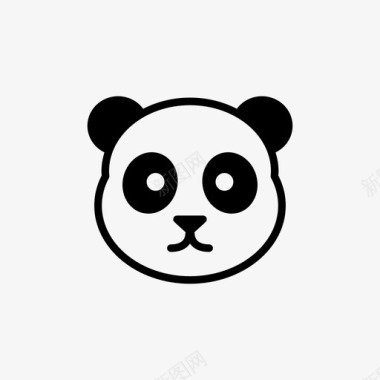 熊猫动物竹子图标