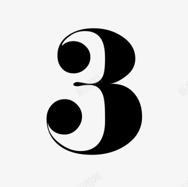 火焰数字3数字3图标