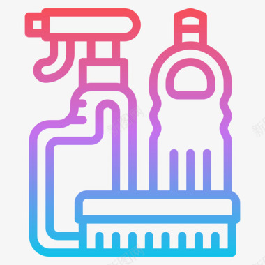 矢量野外用品清洁用品超市107梯度图标