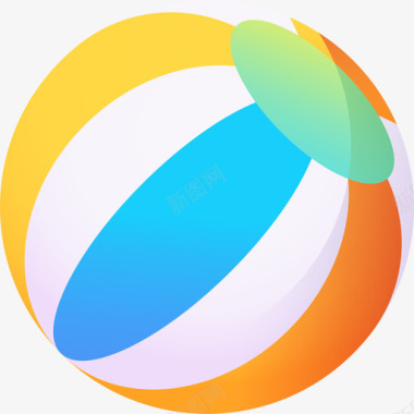 沙滩球instagram精彩故事旅行3彩色图标