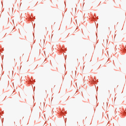 唯美红色珊瑚花卉婚礼请柬装饰模板图案手账2唯美红色素材