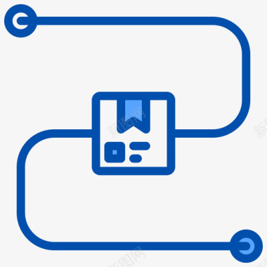 蓝色追踪运送和运送蓝色图标