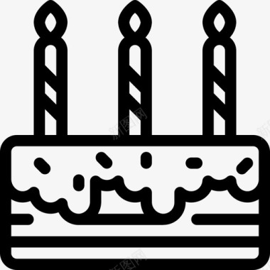 生日蛋糕装饰甜点图标