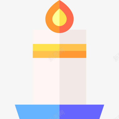 装饰蜡烛蜡烛印度72扁平图标