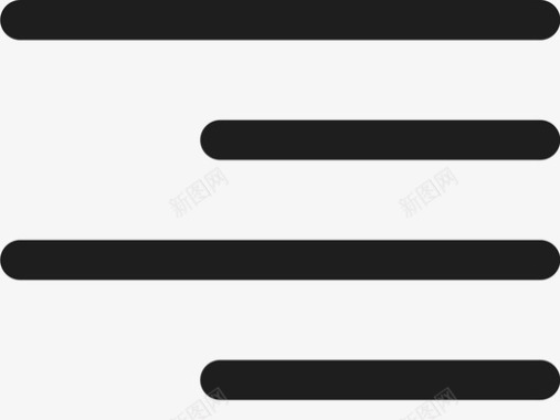 文字扇多轨文字右对齐图标