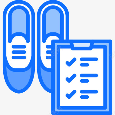 蓝色数字2检查表鞋匠2蓝色图标