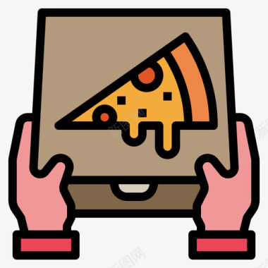 披萨送餐126原色图标