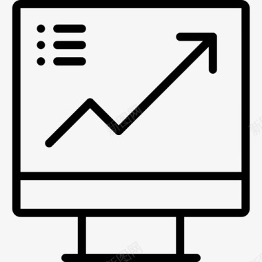 SEM分析统计数据分析线图表财务图标