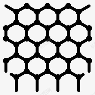 纳米喷嘴纳米材料石墨烯六角形图标