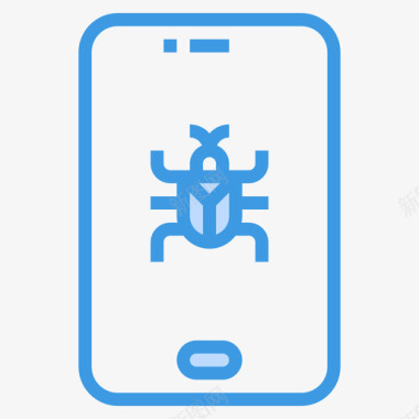 寻找bugBug智能手机技术10蓝色图标