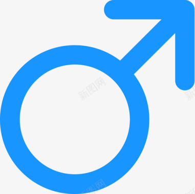 蓝色图标icon性别男图标