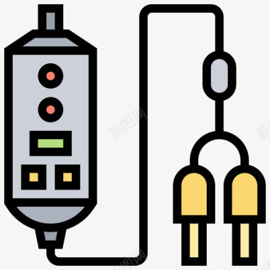 电子信号类图标仪表工具电子测量3线性颜色图标