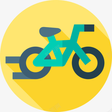 自行车自行车自行车比赛14平板图标