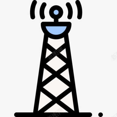 公共服务事业天线公共服务19线颜色图标