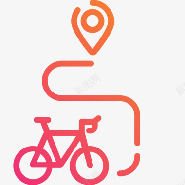 自行车路线自行车配件2直线坡度图标