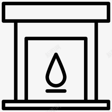 室内取暖器冷壁炉图标