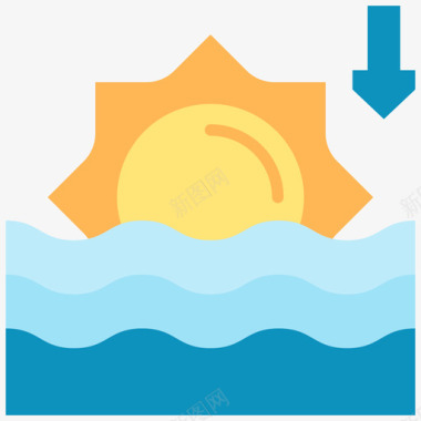 免抠透明png日落333号天气平坦图标