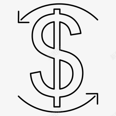财富比重美元硬币货币图标