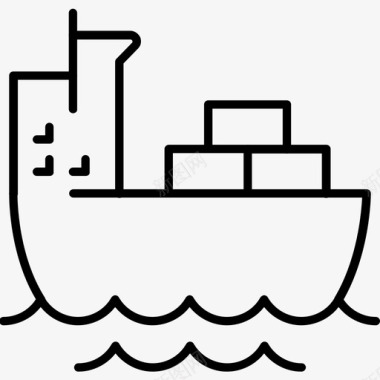 运砖车驳船水图标