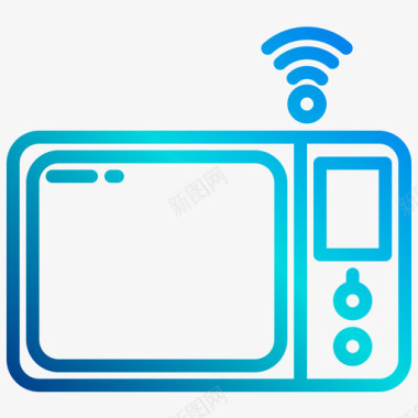 线性电视智能家居生活3线性梯度图标