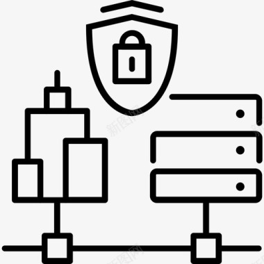 商务金融海报保护服务数据密钥图标