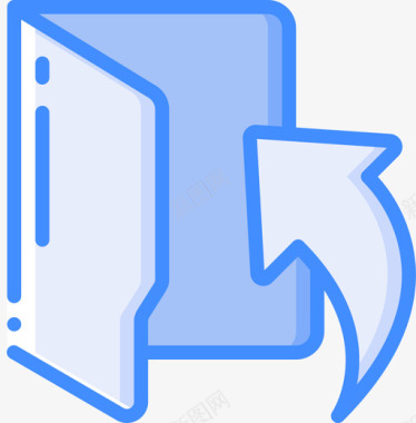 矢量文件箭头文件和文件夹操作4蓝色图标