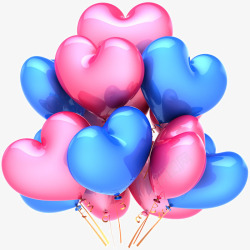 浪漫爱心气球装饰素材