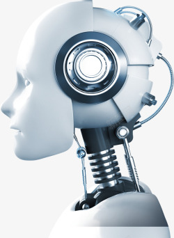 机器人人工智能金属银白透明科技数字化素材