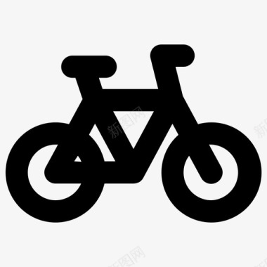 自行车交通工具两轮车图标