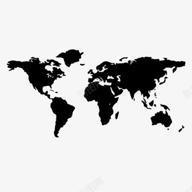 地图针世界地图连接地球图标