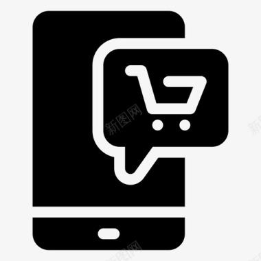 移动购物商业电子商务图标