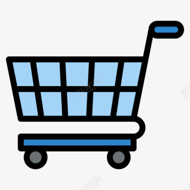 购物车电子商务199线性颜色图标