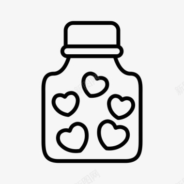 爱心瓶捐款爱心图标