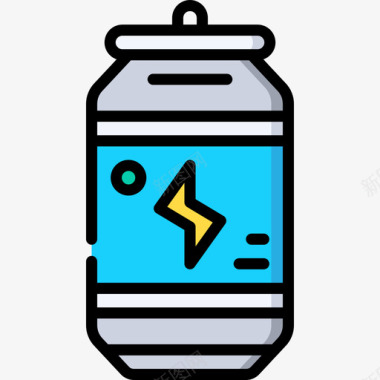 夏日饮料能量饮料健身房90线性颜色图标