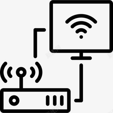 热点时事计算机和路由器wifi热点internet图标