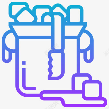 野餐冰桶野餐74梯度图标